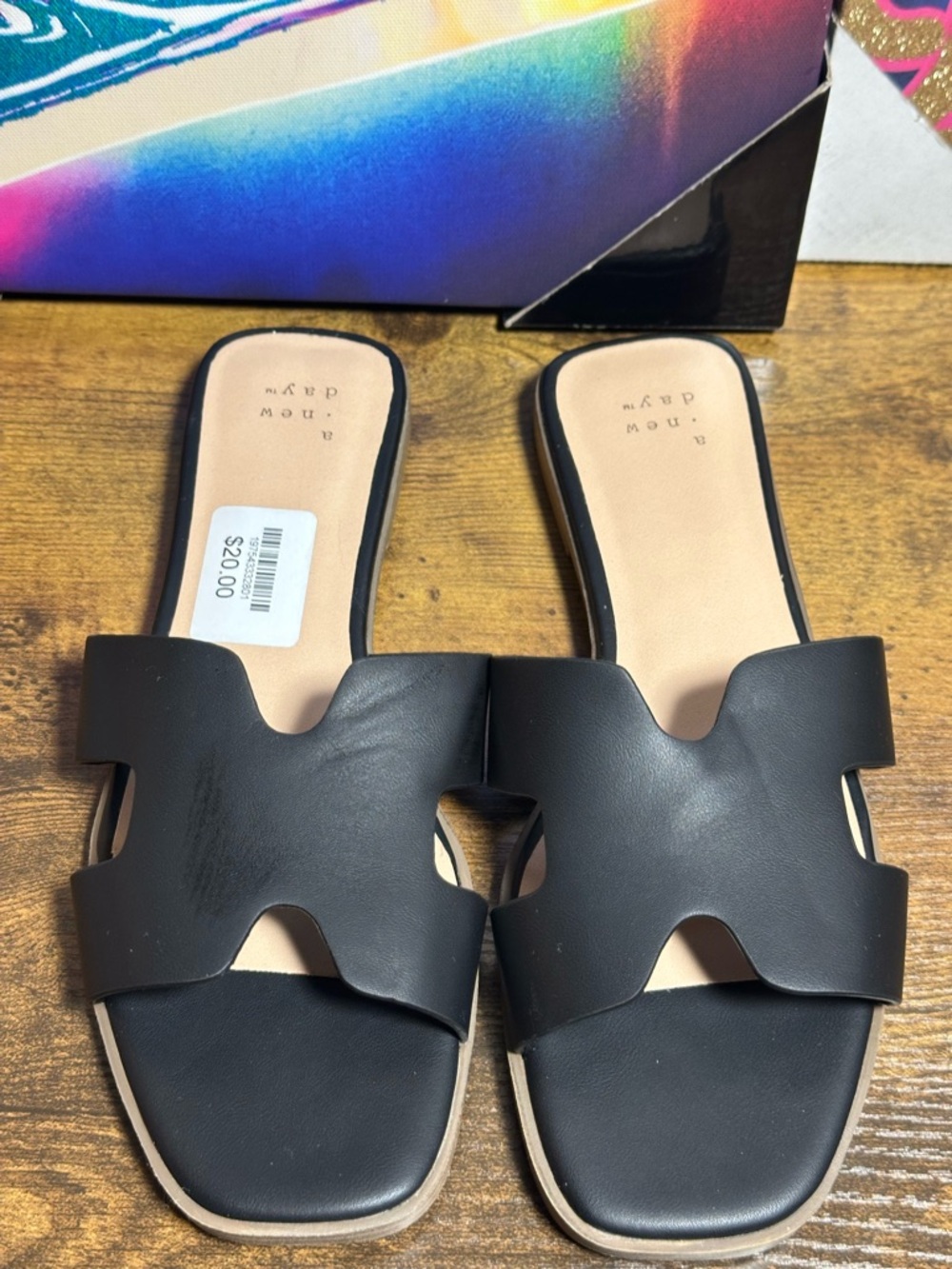 Women's Nina Slide Sandals - A
New Day™ Black 7 - Picture 3 of 11